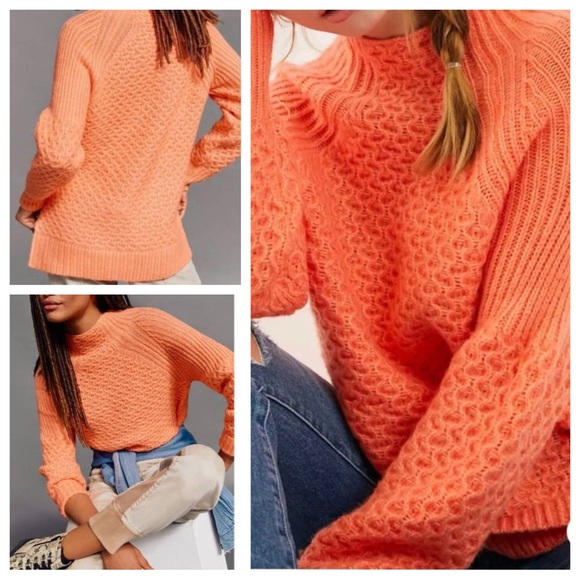 Anthropologie Sweaters - Anthropologie Alpaca Blend Bia Oversized Chunky Mock Neck Tunic Sweater Medium
